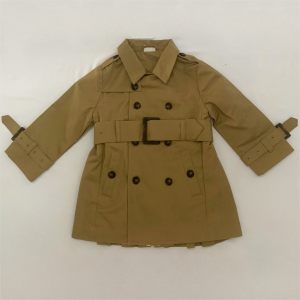 Girl's Trench Cotton Coat